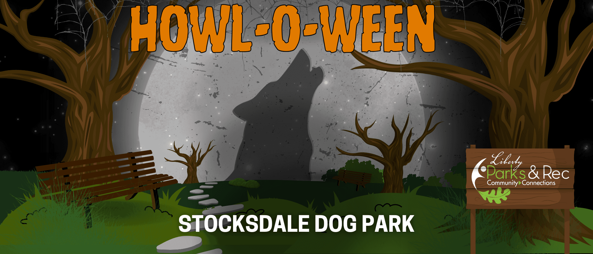 Graphic for "Howl-O-Ween" at Stocksdale Dog Park