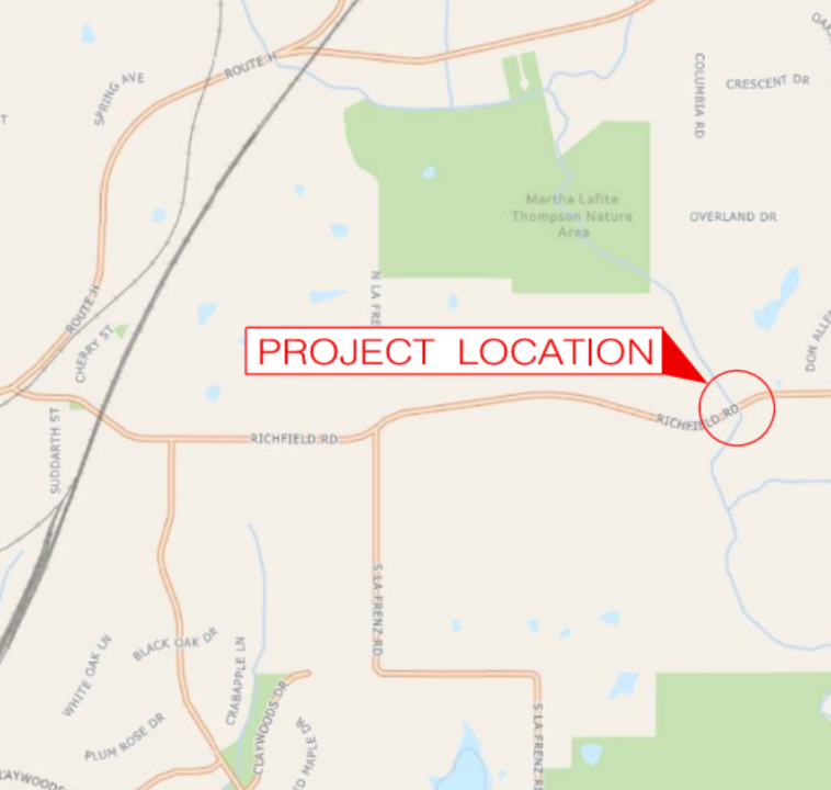 Richfield Rd. Bridge Over Rush Creek Location